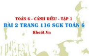 Bài 2 trang 116 SGK Toán 6 tập 1 Cánh Diều